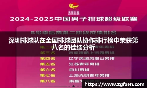 深圳排球队在全国排球团队协作排行榜中荣获第八名的佳绩分析